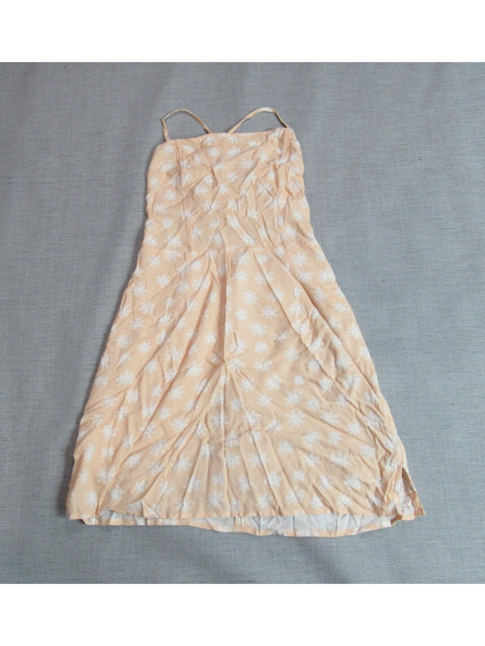 Pacsun LA Hearts Dress Womens XS Peach Floral Strappy Mini Preppy Sundress NWT